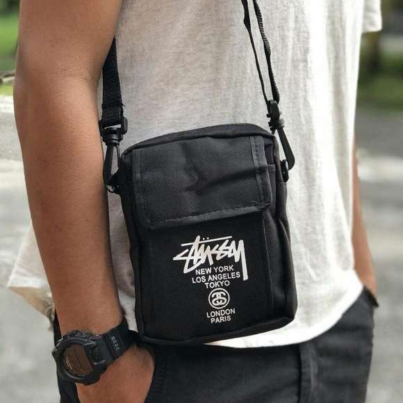 Stussy Other - Stussy Shoulder Crossbody Black Bag Fannypack